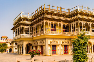 It's Mubarak Mahal at the City Palace, a palace complex in Jaipur, Rajasthan, India. It was the seat of the Maharaja of Jaipur, the head of the Kachwaha Rajput clan.