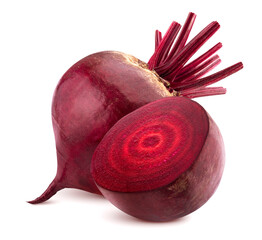 Wall Mural - beetroot isolated on white background with clipping path