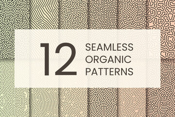 Sticker - Organic pattern set. Abstract shapes like corals.