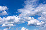 Fototapeta Na sufit - White clouds on blue sky background.