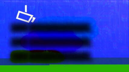 Wall Mural - Security camera in glitch effect. Bad signal