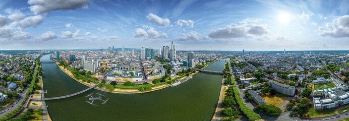 Wall Mural - Frankfurt Main Skyline Germany 360° vr