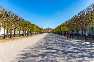 Wall Mural - City Hall view from Carriere square on bright sunny day in Nancy, France