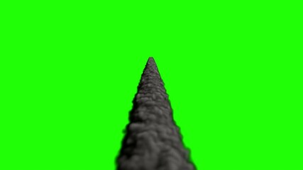 Wall Mural - flying asteroid, meteorite to earth. green screen footage