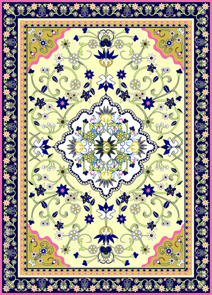 Carpet Border Frame Pattern .Oriental floral beautiful carpet pattern ...