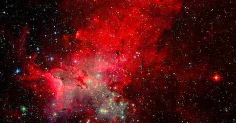 Wall Mural - red nebula. elements of this image furnished by nasa