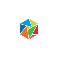 colorful Geometric logo / icon design