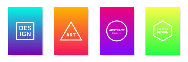 Wall Mural - gradient background. vector isolated templates with shadow. gradient poster abstract background.