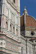 Details of Cathedral of Saint Mary of the Flower, called Cattedrale di Santa Maria del Fiore in Florence Tuscany. Also known Cathedral of Florence or Duomo Di Firenze.