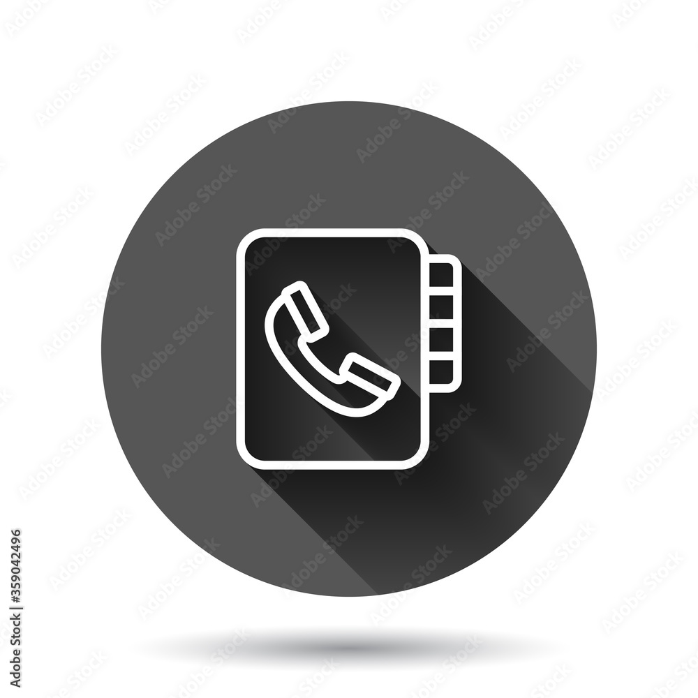 address-phone-book-icon-in-flat-style-telephone-notebook-vector
