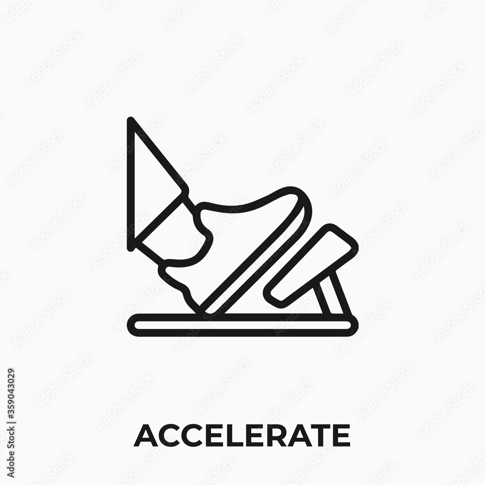 Accelerate Icon Red accelerate icon vector. accelerate sign symbol. Stock Vector | Adobe Stock