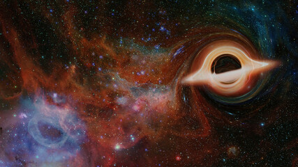 Wall Mural - black hole in the nebula. elements of this image furnished by nasa