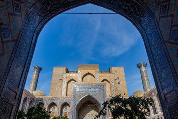 Canvas Print - Ulugh Beg Madrasa in Samarkand, Uzbekistan