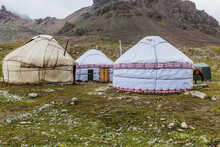 Yurt Camp In The Terskey Alatau Mountain Range In Kyrgyzstan
