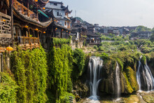 Waterfall In Furong Zhen Town, Hunan Province, China