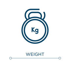 Wall Mural - Weight icon. Linear vector illustration. Outline weight icon vector. Thin line symbol for use on web and mobile apps, logo, print media.