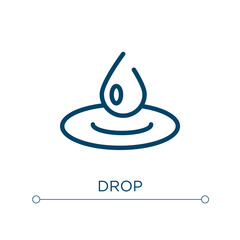 Wall Mural - Drop icon. Linear vector illustration. Outline drop icon vector. Thin line symbol for use on web and mobile apps, logo, print media.