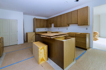 Wall Mural - Kitchen remodel beautiful kitchen furniture the drawer in cabinet.