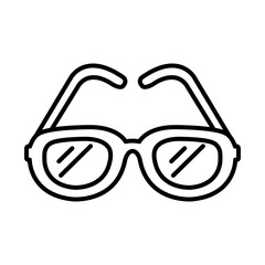 Poster - glasses line style icon vector design