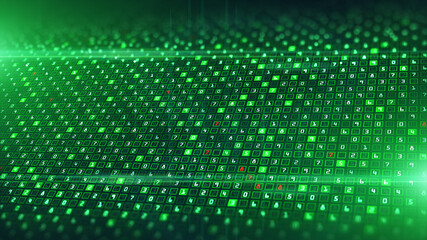Technology network data connection, Digital data analysis and data binary coding, Digital cyberspace and network of cyber security background concept