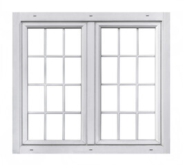 Plastic window on white background