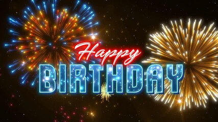 Wall Mural - greetings happy birthday celebration words