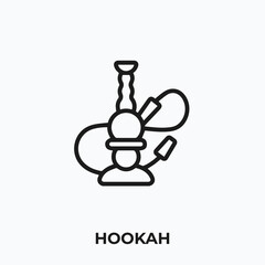 hookah icon vector. hookah sign symbol.