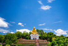 Khruba Sriwichai Monument At Wat Pra Thad Doi Ti, The Famous Temple In Lamphun Province, Northern Thailand..