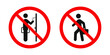 No soliciting sign. Vector red prohibitation signs
