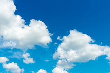 Blue sky and white clouds.Background copy space for your text notes