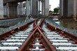 Two railway tracks converge into one track