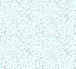 Wall Mural - Tech blue pattern. vector pixel seamless background. Square modern mosaic. Graphic illustration.