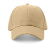 beige cap isolated on white background.