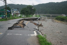 Road Destruction By Flooding