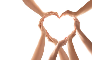 Fototapete - The concept of unity, cooperation, teamwork and charity.