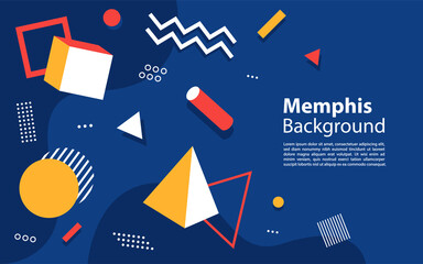 Canvas Print - memphis and hipster style graphic geometric elements. Graphic design element.