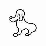 Fototapeta  - Outline dog icon.Dog vector illustration. Symbol for web and mobile