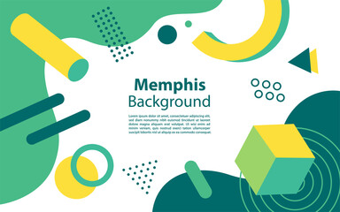 Canvas Print - Geometric design and memphis style elements. Graphic design element.