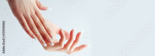 Fotografering Delicate French manicure