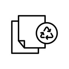 Wall Mural - Recycling sign, paper icon. Simple line, outline vector elements of mother earth day icons for ui and ux, website or mobile application