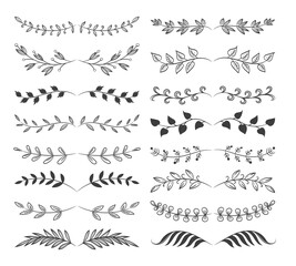 Canvas Print - floral sketch dividers