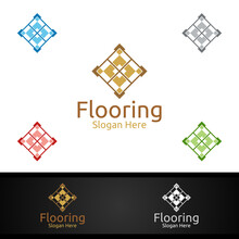 Flooring Logo For Parquet Wooden Or Vinyl Hardwood Granite Title Design