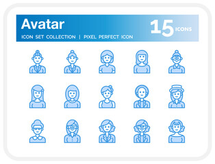 Sticker - Avatar icon set