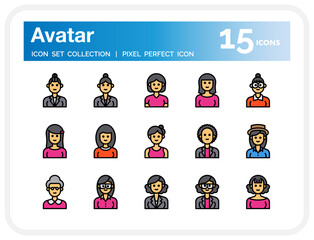 Sticker - Avatar icon set