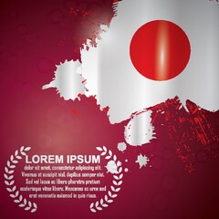 Wall Mural - japan flag design