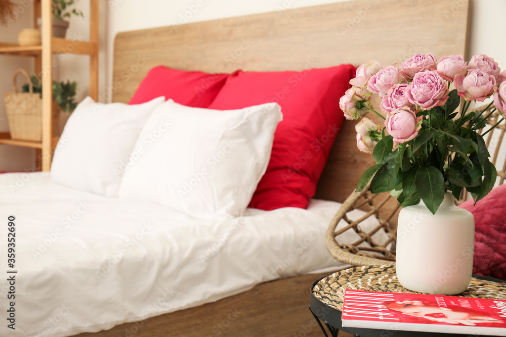 Stylish interior of modern bedroom