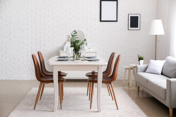 Interior of modern stylish dining room