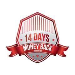 Sticker - money back guaranteed badge