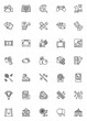 © alekseyvanin - Entertainment and recreation line icons set. linear style symbols collection, outline signs pack. vector graphics. Set includes icons as karaoke music, party, theatre, casino games, dart board sport