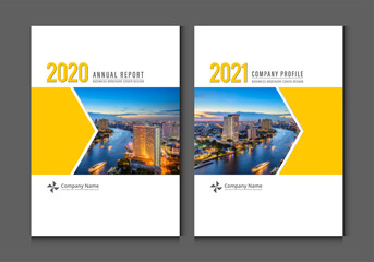 Wall Mural - Cover design for annual report business catalog company profile brochure magazine flyer booklet poster banner. A4 template design element cover vector.